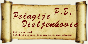 Pelagije Dišljenković vizit kartica